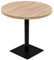 Homgoday Bistrotisch aus MDF und Stahl, rund, 80 x 75 cm, Farbe Eiche, Gartentisch, Terrassentisch, Esstisch, Küchentisch, Gartentisch