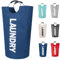 Twira 90L Large Laundry Basket, Laundry Hamper Stands Up Well, Laundry Bag with Padded Handles, Waterproof Clothes Bin Collapsible, Clothes Hamper for Bathroom, Laundry, College (Navy Blue)