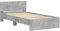 vidaXL Bettgestell, Bettrahmen mit Lattenrost, Bett Gästebett mit Kopfteil, Einzelbett Schlafzimmerbett Schlafzimmermöbel, Betongrau 100x200cm Holzwerkstoff