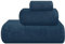 MyOwn Ultra-weiches 3er-Pack Baumwoll-Handtuch-Set, enthält a übergroße Badetücher 70 x 140 cm, a Handtücher 40 x 60 cm und a Waschbetten 30 x 30 cm, Mineral Blau
