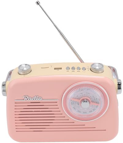 USB-Lautsprecher, Lautsprecher, Tragbar, Kompakter -Lautsprecher, Retro-Radio mit Langer Teleskopantenne für Angeln, Camping, Grillen Im Garten und Partys (#1)