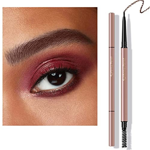 Augenbrauengel Augenbrauenstift, Double Ended Brow Pencil mit Augenbrauen Bürste, Augenbrauenstifte Wasserfest, Einziehbarer Augenbrauenstift, Makeup Augenbrauen stift (Rose Gold, One Size)