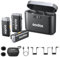 GODOX WEC Kit2 Microphone cravate sans fil USB C, autonomie de la batterie 8H, micro sans fil double canal 2,4 G, transmission de 200 m, suppression du bruit avec étui de chargement pour appareils