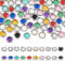WADORN 100 Stück 10 Farben Messing Strass Krallenperlen Modische Nagelkopfnieten Aus Kristall Punk Diamant Spikes Runde Krallennieten Kristall Strasssteine Zum Basteln Kleidungsdekor