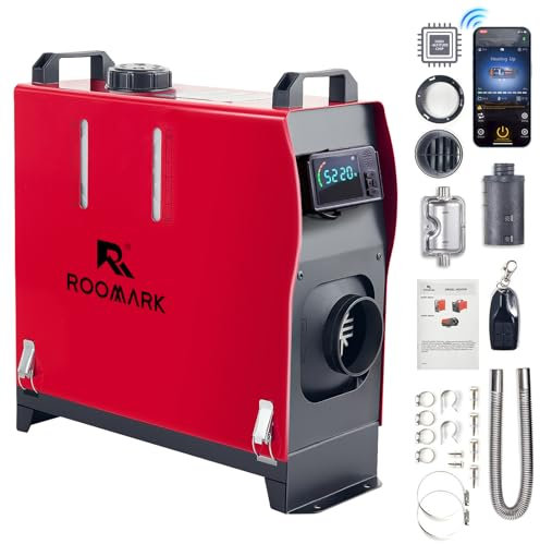 Roomark Riscaldatore Diesel 12V Riscaldatore Aria Diesel Tutto in Uno (tridimensionale-5KW-APP)