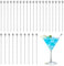 SYEYCW 30 Stück Cocktailspieße, Edelstahl Cocktailspieße, Wiederverwendbare Cocktail Sticks, für Cocktail, Oliven Picker, Antipasti, Fingerfood, Dessert, Metallspieße, Cocktails, für Party, Bar, Club