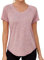 Gyabnw Sportshirt Damen Kurzarm Atmungsaktiv Leichtes Funktions Sport Oberteile Damen V-Ausschnitt Sport Top Für Fitness