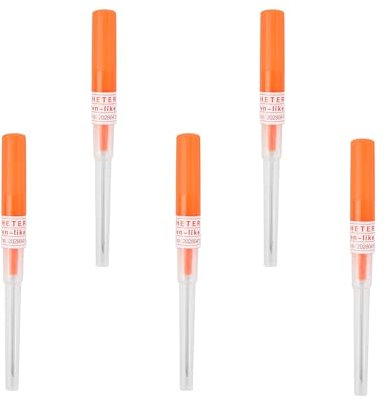 scalingscal 5 Stück,14G Piercing Nadeln Einweg,Edelstahl Ohr Piercing Nadel,14 Gauge Piercing Nadeln,Piercing Nadel,Mit Rohrabdeckung,Für Bauchnabel Lippen Augenbraue Nase