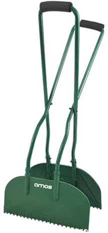 AMOS Eezy Leaf Grabber Long Handled – Heavy Duty Garden Leaf Collector – Leaf Picker Grabber with Handles – Easy Pick Up Tool for Leaves & Grass – Keep Garden Clean & Tidy