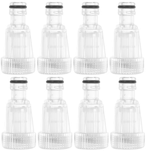 POPETPOP 8 Stück Wasserfilter Duschschlauch tauschen Schnellverbindungsanschlüsse Schnellkupplungs-Schlauchanschlüsse Schlauchfilteradapter Schlauchbefugnis PC-Material Transparent