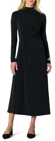Amazon Essentials Women's Fit and Flare Stretch Jersey Long-Sleeve Maxi Dress