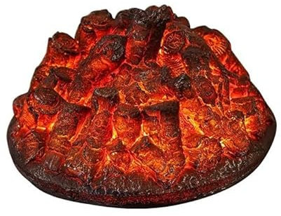 MENGLI-2024 Chimenea eléctrica Juego de leña eléctrica de 15.5, Inserto Redondo for Chimenea, Troncos de Resina realistas, brasas LED, decoración Moderna for el hogar Chimenea de atomización