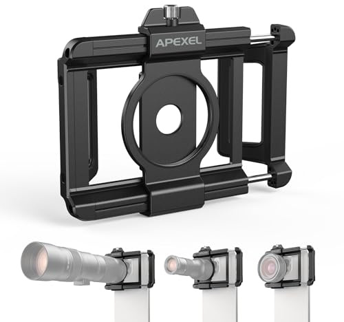 APEXEL Adaptateur d'objectif de téléphone Portable amélioré de 37 mm, adapté à Tous Les objectifs, adapté à Presque Tous Les Smartphones