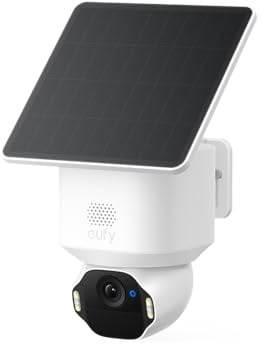 eufyCam Solo E42, Überwachungskamera Außen, Solarpanel, Gesichtserkennung | kabellose 4K Überwachungskamera für außen, KI-Bewegungstracking, WLAN, Stroboskop, Schwenken & Neigen