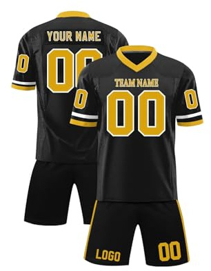 Genérico Camisetas de Rugby Personalizadas con Nombre del Equipo número, Uniforme Fútbol Americano Impreso Personalizado para Adultos jóvenes y preescolares.