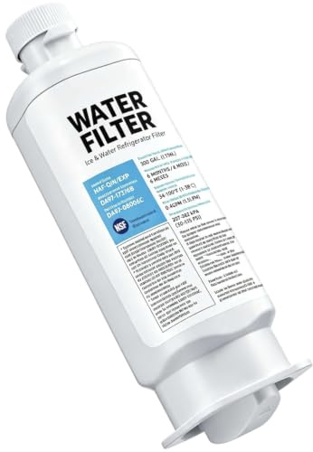 Water Filter for Samsung Fridge - DA97-17376B, HAF-Qin/EXP Compatible Samsung Refrigerator Water Filter Replacement, Fits DA97-08006A-B / DA97-08006A-1 - Premium Fridge Water Filters Cartridge