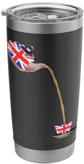 Union Jack - Flag of The United Kingdom Teapot and Teacup Stainless Steel Insulated Tumbler