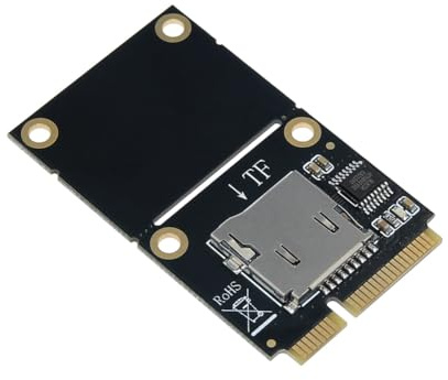 Jnchdghwa Lettore di Schede di Memoria TF Adattatore Mini PCIE A TF Supporto per Notebook A Tutta Altezza per Router Nas Linux OS
