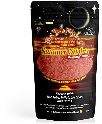Hot Tub Nights (Summer Nights) with Rhubarb and Ginger Aromatherapy Crystals Vegan (500g)