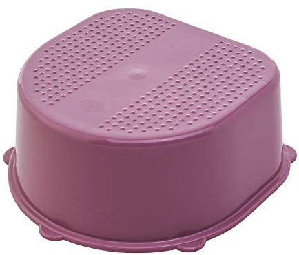 Rotho Babydesign Kinderschemel Bella Bambina - Rosa Tritthocker für Kinder mit Trittleiter und Antirutschfläche - Sicher und praktisch für kleine Entdecker