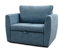 mb-moebel Schlafsessel mit Schlaffunktion Gästebett Klappsofa mit Bettfunktion mit Bettkasten Couch Schlafcouch klein Mini Sofa Sessel Salon Jugendzimmer Kindersofa 110x90x90cm SARA (Marineblau)