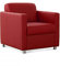 CAVADORE Corianne Sessel, mit Federkern, Polstersessel in Lederoptik Design, 78 x 80 x 83, Kunstleder: rot