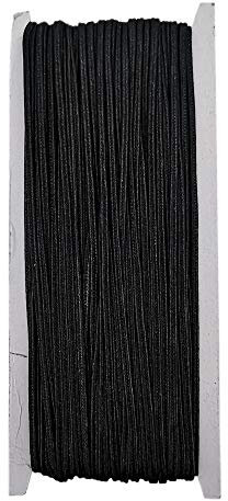 Inspirelle 3 x 1 mm schwarze Soutache-Schnur für Schmuckherstellung, 30 m Spule