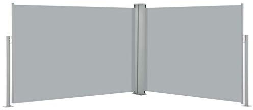 Tidyard Ausziehbarer auf 1000 cm Doppelseitiger Sichtschutz Markise,Automatischen Rückrollfunktion,Doppelseitenmarkise Garten-Seitenmarkise Seitenrollo Seitenwand Mit Montagezubeh?r,2 Pfosten