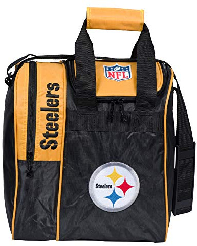 KR Strikeforce NFL Pittsburgh Steelers Single Bowling Ball Tote Bag with Shoe Compartment