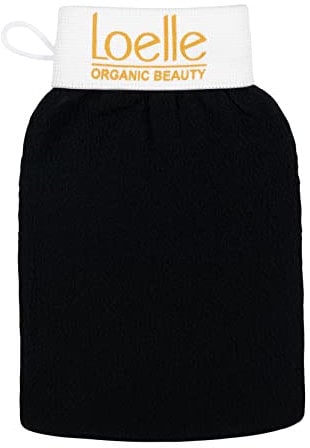 Loelle - Peeling Handschuh beseitigt eingewachsene Haare, abgestorbene Haut, Cellulite - Peelingschwamm Körper - Scrub für weiche Haut & länger anhaltende Bräune - Kessa-Handschuh (1 Stück)