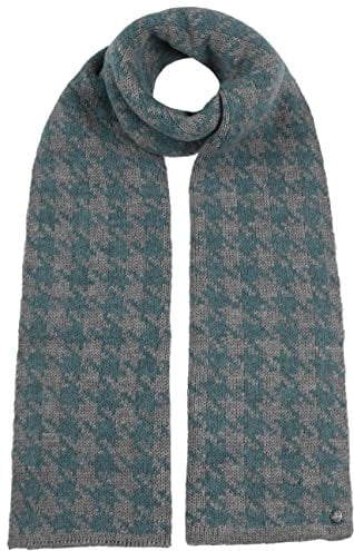LIERYS Baxter Strickschal - Zweifarbiger Schal - Winterschal mit Merino- und Alpakawolle - Made in Germany - Damen & Herren - Herbst/Winter petrol One Size