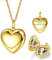 Bestyle Collana con Foto Personalizzata Argento 925 Collana Cuore Portafoto Oro Ciondolo Cuore Portafoto 40/45/55+ 5 cm Regolabile