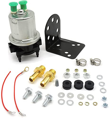 HiSport Universal Inline Electric Fuel Pump P4600HP - 12V DC 100 GPH Free Flow 14-16 PSI Operating Pressure - Compatible with Ethanol Methanol Diesel Gasoline