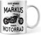 Tasse personalisiert mit Namen, Echte Männer wie Wunschname fahren Motorrad, Biker Motorradfahrer