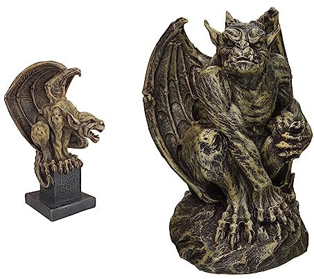 Design Toscano Abbadon, Gargoyle-Statue & Silas, der Gargoyle-Wächter, Figur