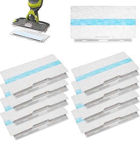 Odashen 10 Pcs Replacement Disposable Mop Pads Refill for Shark VACMOP Pro Cordless Hard Floor Vacuum Mop VM252 VM250 VM200 Spare Parts, Part VMP30