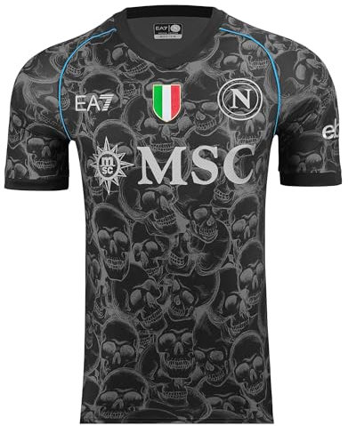 SSC NAPOLI Renntrikot, EA7, dreifarbiges Wappen, technischer Stoff Dry Touch, 2023/2024