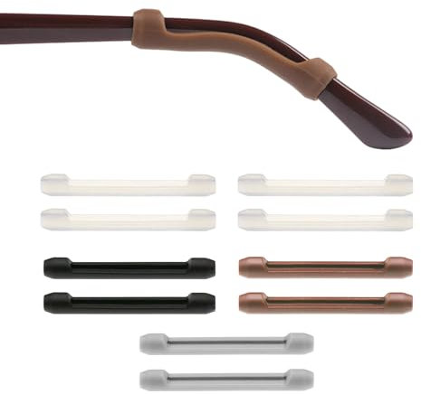 5 Pairs of Anti-Slip Temple Tips, Glasses Ear Pads, Comfortable Silicone Glasses Accessories to Prevent Glasses from Slipping Off The Nose
