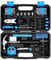 DEKO Tool Kit：Tool Set, Hand Tool Kit Box DIY for Men 62 Pieces, Home Repair DIY Tools Basic Hand Toolbox Sets for Home Blue