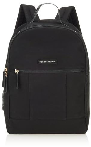 Tommy Hilfiger Men's Flag Backpack, Black, One Size