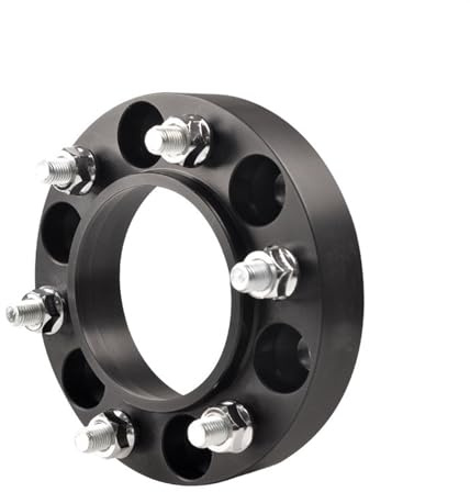 MYVPRO Auto Rad Distanzscheiben Spurverbreiterung 6x139,7 CB 106,1 Geschmiedete 2 Stück Für Toyota Für Land Cruiser Für Prado Für Hilux Radschrauben (Größe : Black Spacer 25mm)