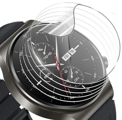 Snailcanfly Película de hidrogel 5pcs para Huawei Watch GT 3 46mm Smart Watch Protector de pantalla Transparente TPU Sensible al tacto, de alta definición