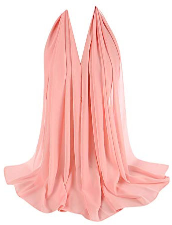 Generic Schal Chiffon Tücher Bubble Muslim Printe Stirnband Hijabs Wrap Frauen Plain Hijab Schal Leoparden Schal (Pink, One Size)