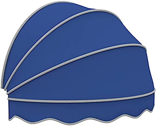 Kuppelmarkise Aus Segeltuch Einziehbare Markise Festes Vordach Für Den Außenbereich Mit Klapprahmen Aus Verzinktem Aluminium Uv-beständig, Wasserdicht, Winddicht Für Wohn- U(Size:135cm,Color:Blau)