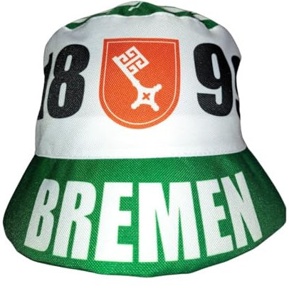 Wallitschek Fischerhut Bremen (hochwertige Qualität), Fanhut, Sonnenhut, Anglerhut, Mütze, Bucket hat, Fussball