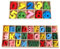 216 PCS Holzbuchstaben und Nummern,Holz Großbuchstaben,Bunte Holzbuchstaben Zahlen- mit Ablagefach für Kunsthandwerk DIY Hochzeit Display Dekor Wandkunst Dekor Kinderlerne