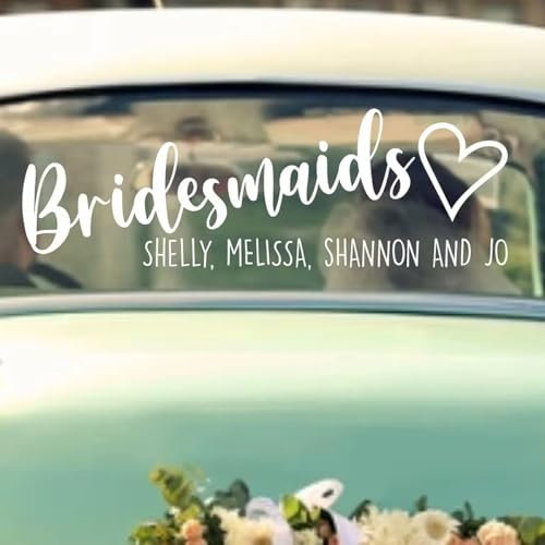 Aufkleber Mit Individuellem Text Und Vinyl-Schriftzug, Personalisieren Sie Ihre Eigene Kreation, „Just Married“ – Abnehmbares Autofenster, Personalisierter Vinyl-Aufkleber, Rustikales(Length 60CM)