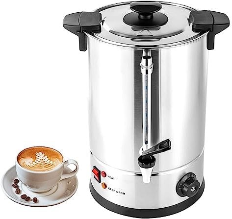 Commercial Coffee Percolator Stainless Steel Coffee Urn - Quick Brewing Hot Beverage Dispenser for Home Party Office - Keep Warm Hot Water Urn - Coffee Maker