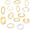 LOCCY 12-16PCS Vintage Silber/Gold Knuckle Ringe Set für Frauen Teen Girls, Boho Snake Stackbare Fingerringe Verstellbarer Böhmisch Stapelbare Gelenkfinger Ringe (Gold Set#2-14Pcs)