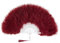 Vintage Feather Fan - 50cm Red Handheld Wedding Fan for Women
